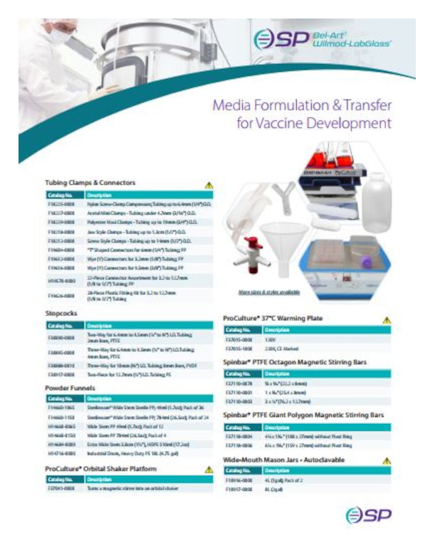 Bel-Art Vaccine Development Media Formulation